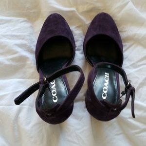 New Coach Purple Heels - Sz 5 - MOVING SALE!